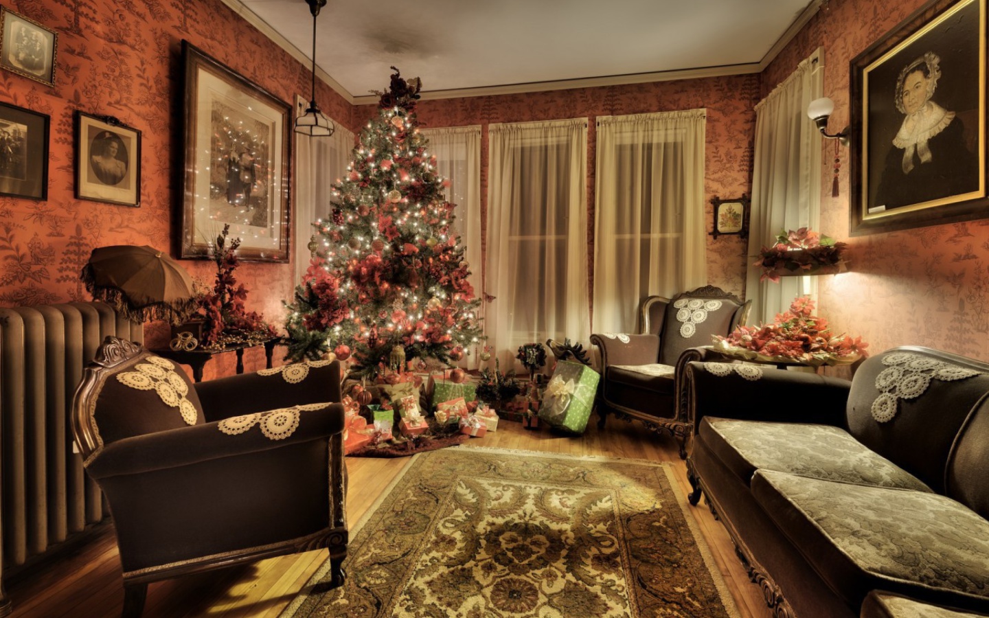 Fondo de pantalla Christmas Interior Decorations 1440x900