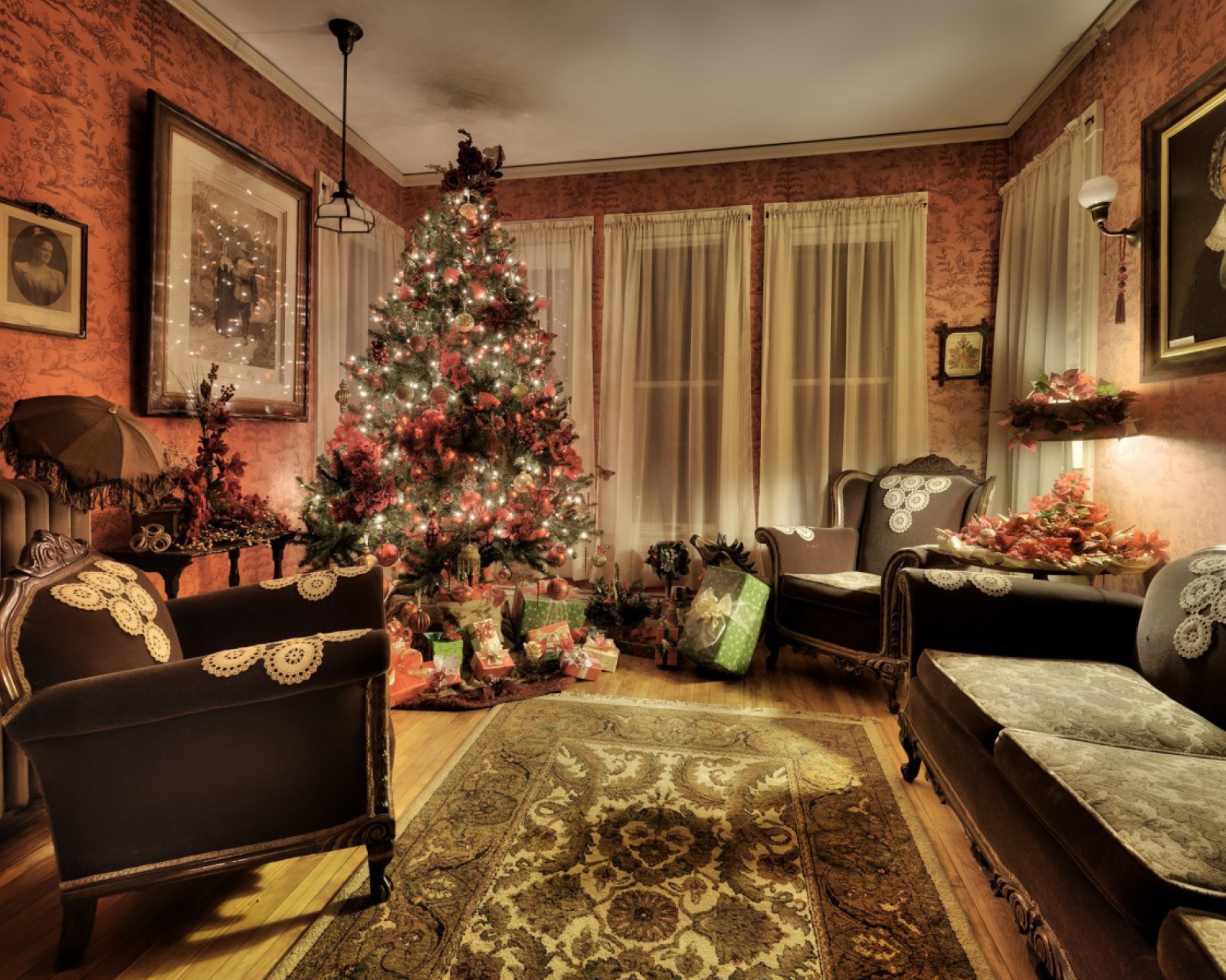 Sfondi Christmas Interior Decorations 1600x1280