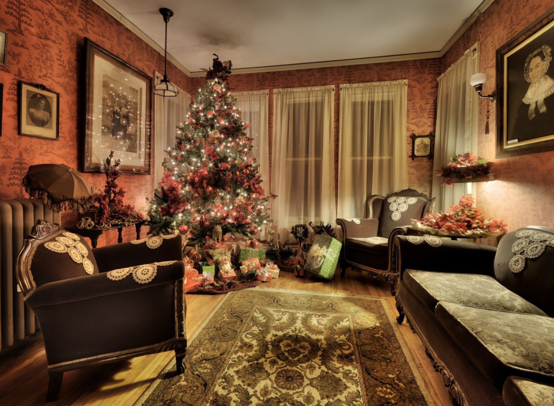 Das Christmas Interior Decorations Wallpaper 1920x1408