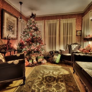 Christmas Interior Decorations - Obrázkek zdarma pro 128x128