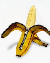 Funny banana as zipper wallpaper 176x220