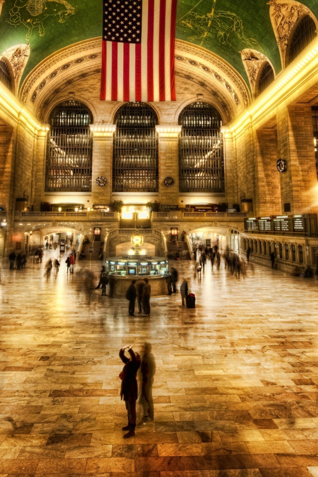 Fondo de pantalla New York, Grand Central 640x960