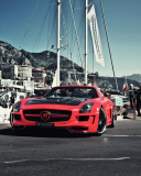 Sfondi Red Mercedes Benz Sls Amg 128x160