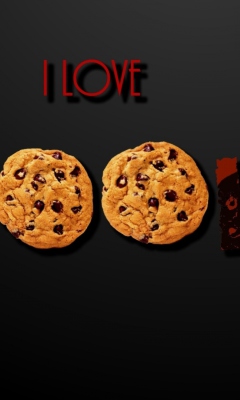 Das I Love Cookies Wallpaper 240x400