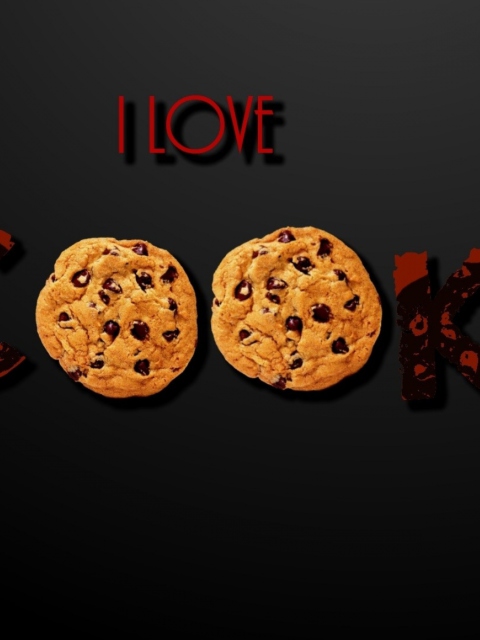 Fondo de pantalla I Love Cookies 480x640