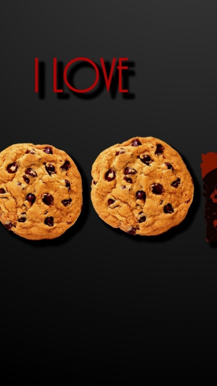 Das I Love Cookies Wallpaper 750x1334