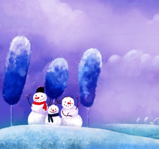 Funny Snowmen Wallpaper for iPad