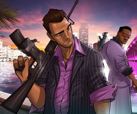 Fondo de pantalla Tommy Vercetti in Grand Theft Auto Vice City 480x400
