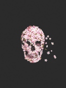 Fondo de pantalla Flower Skull 132x176
