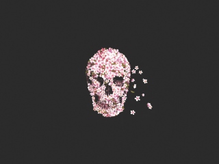 Das Flower Skull Wallpaper 320x240