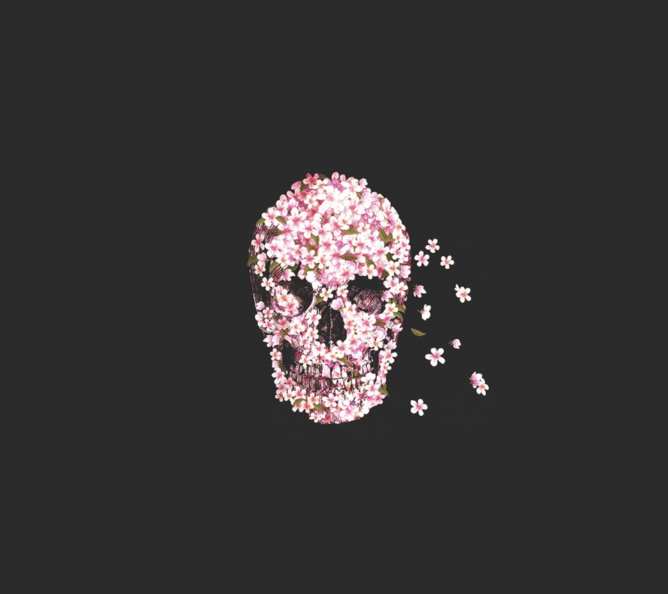Das Flower Skull Wallpaper 960x854