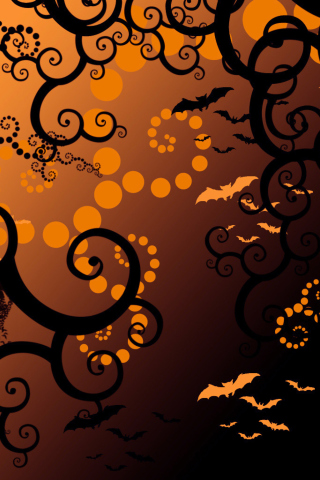 Das Halloween Abstract Wallpaper 320x480