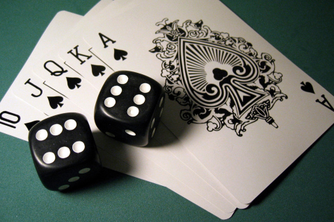 Das Cards And Dices Wallpaper 480x320