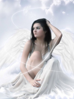 Das Angel Girl Wallpaper 240x320