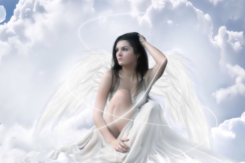 Das Angel Girl Wallpaper 480x320