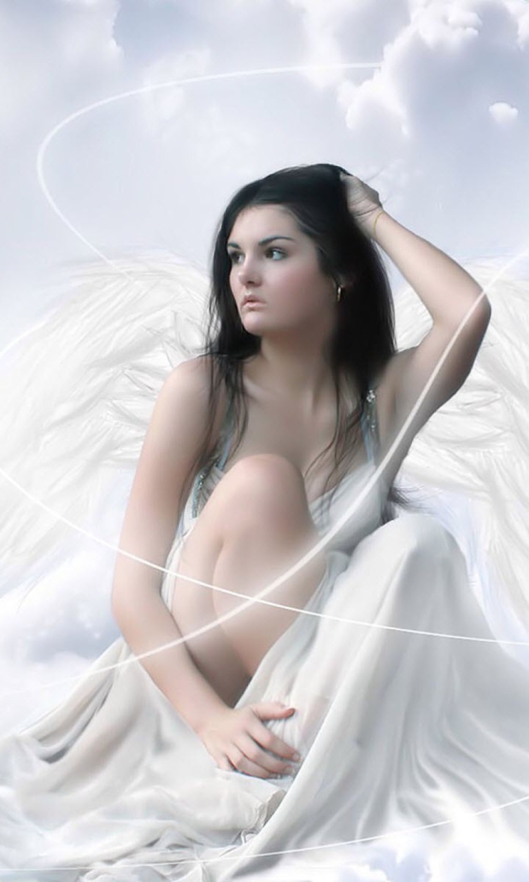 Das Angel Girl Wallpaper 768x1280