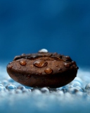 Fondo de pantalla Coffee Bean Macro 128x160