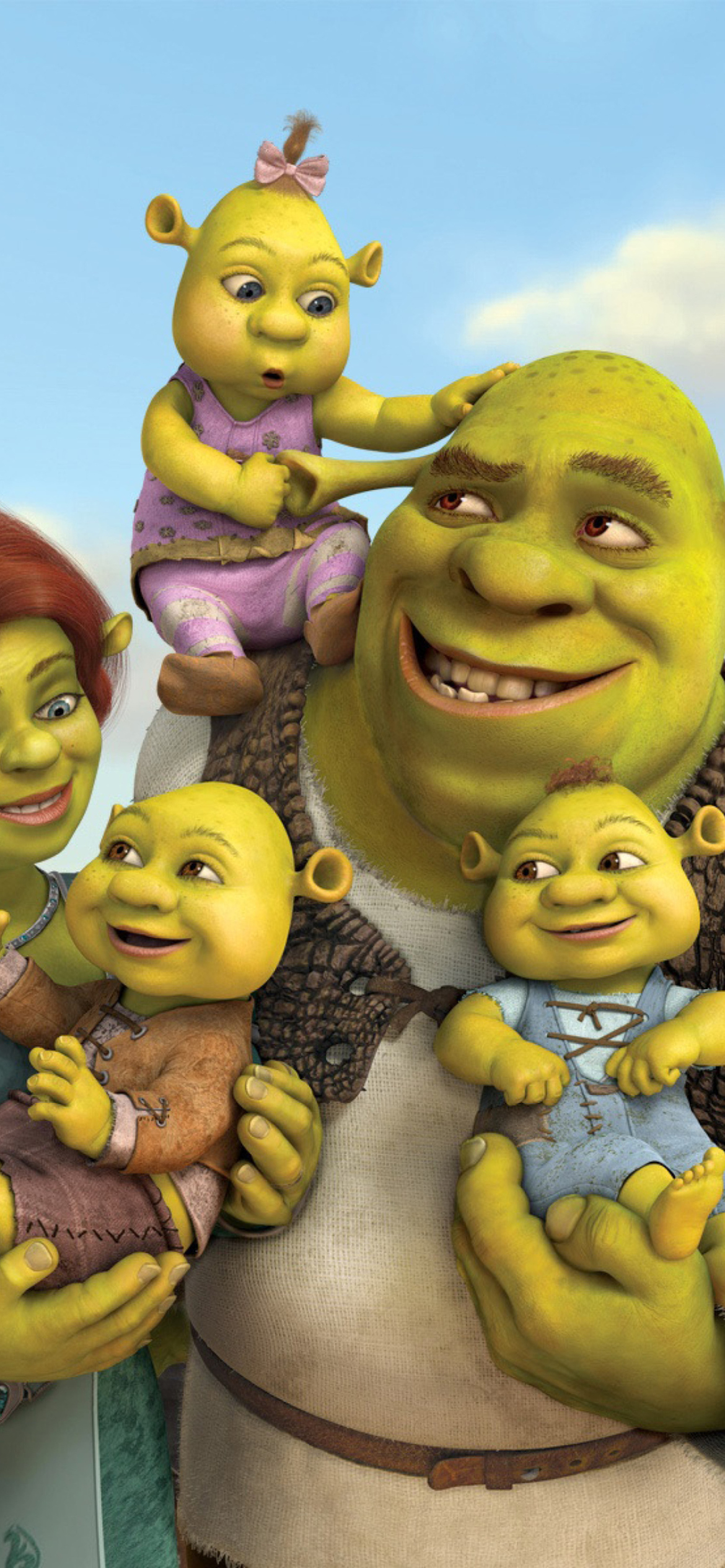 Das Shrek And Fiona's Babies Wallpaper 1170x2532