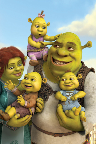 Das Shrek And Fiona's Babies Wallpaper 320x480