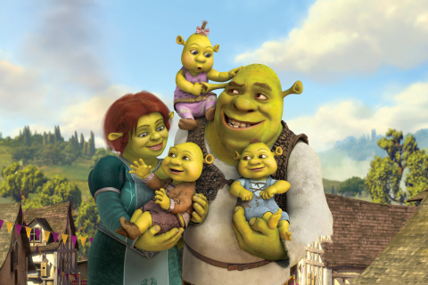 Shrek And Fiona's Babies wallpaper 480x320