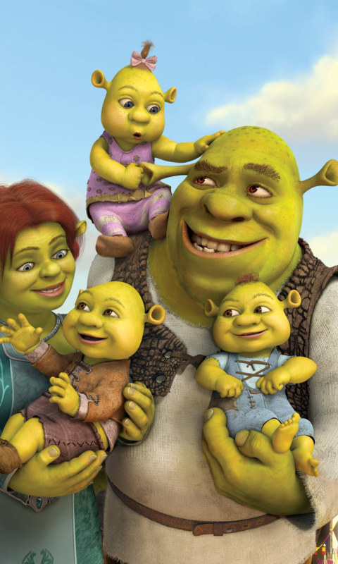 Shrek And Fiona's Babies wallpaper 480x800
