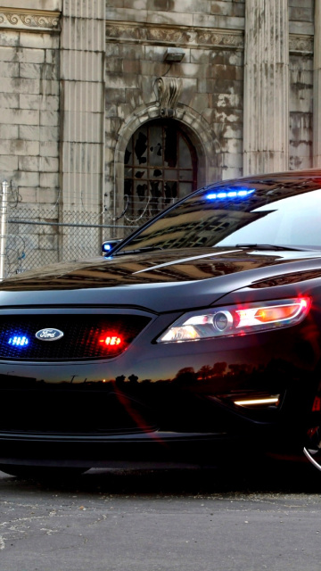 Обои Ford Taurus Police Car 360x640