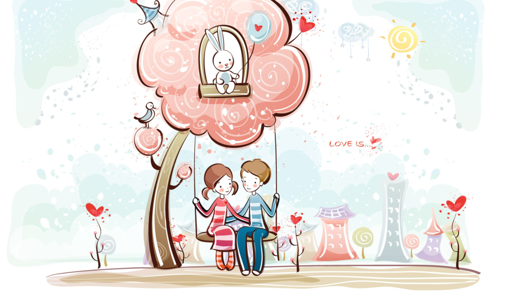 Screenshot №1 pro téma Cartoon Vector Couple 1024x600