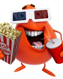 Fondo de pantalla 3d Film Monster 128x160