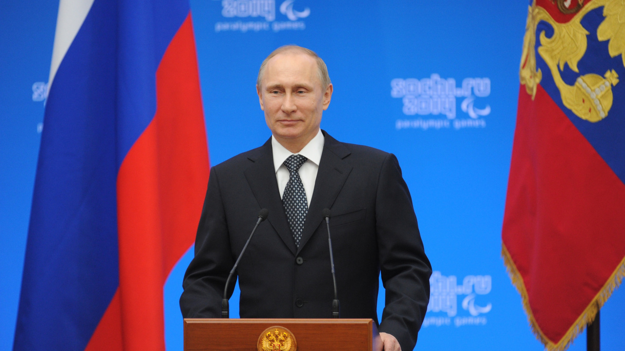 Обои Vladimir Putin Russian President 1280x720