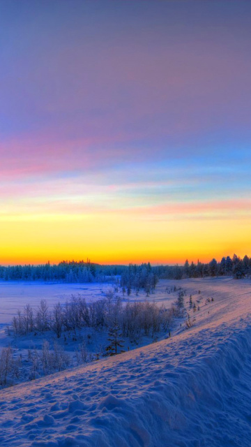 Das Siberian winter landscape Wallpaper 360x640