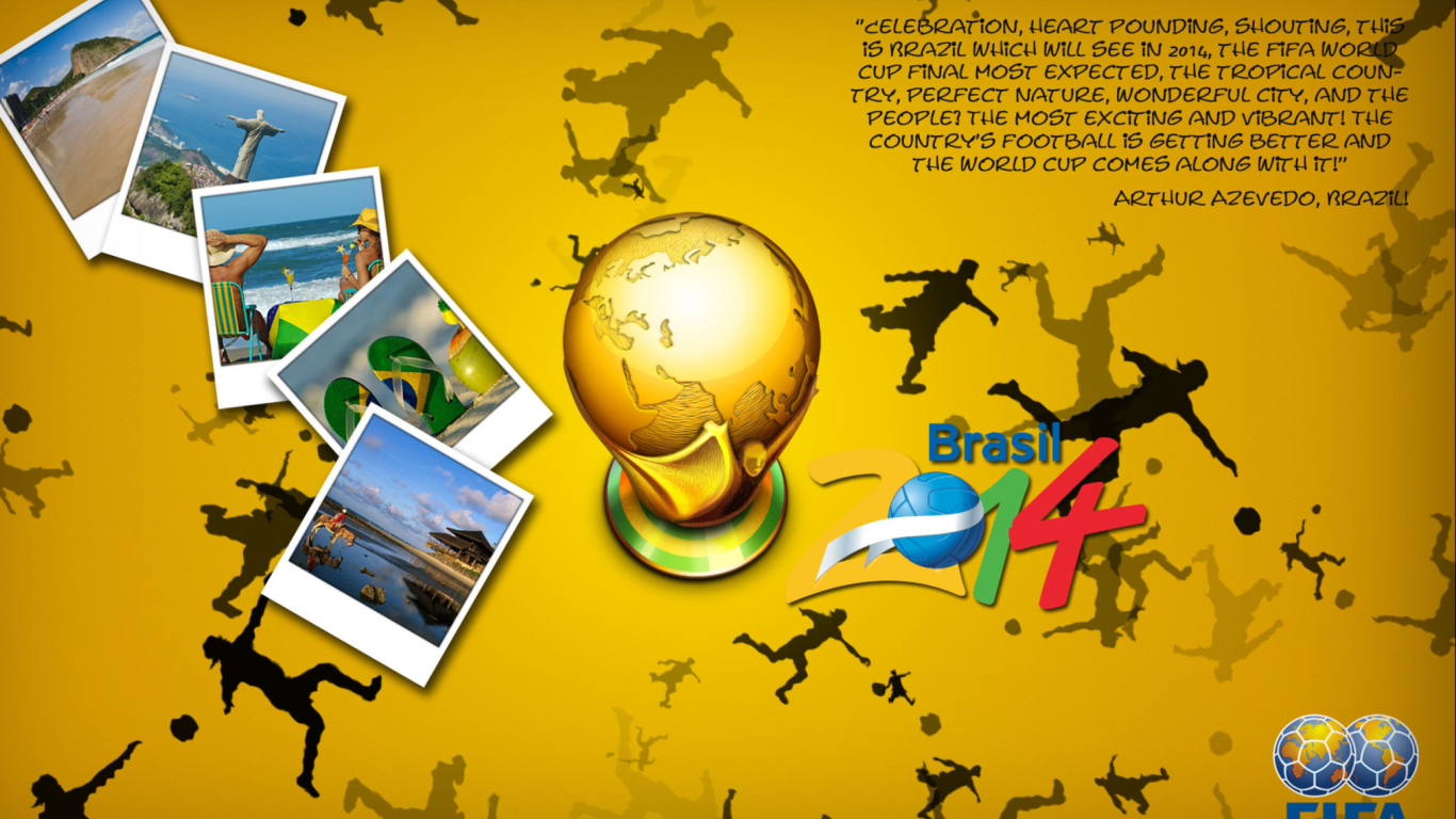 Fondo de pantalla FIFA World Cup 2014 Brazil 1366x768