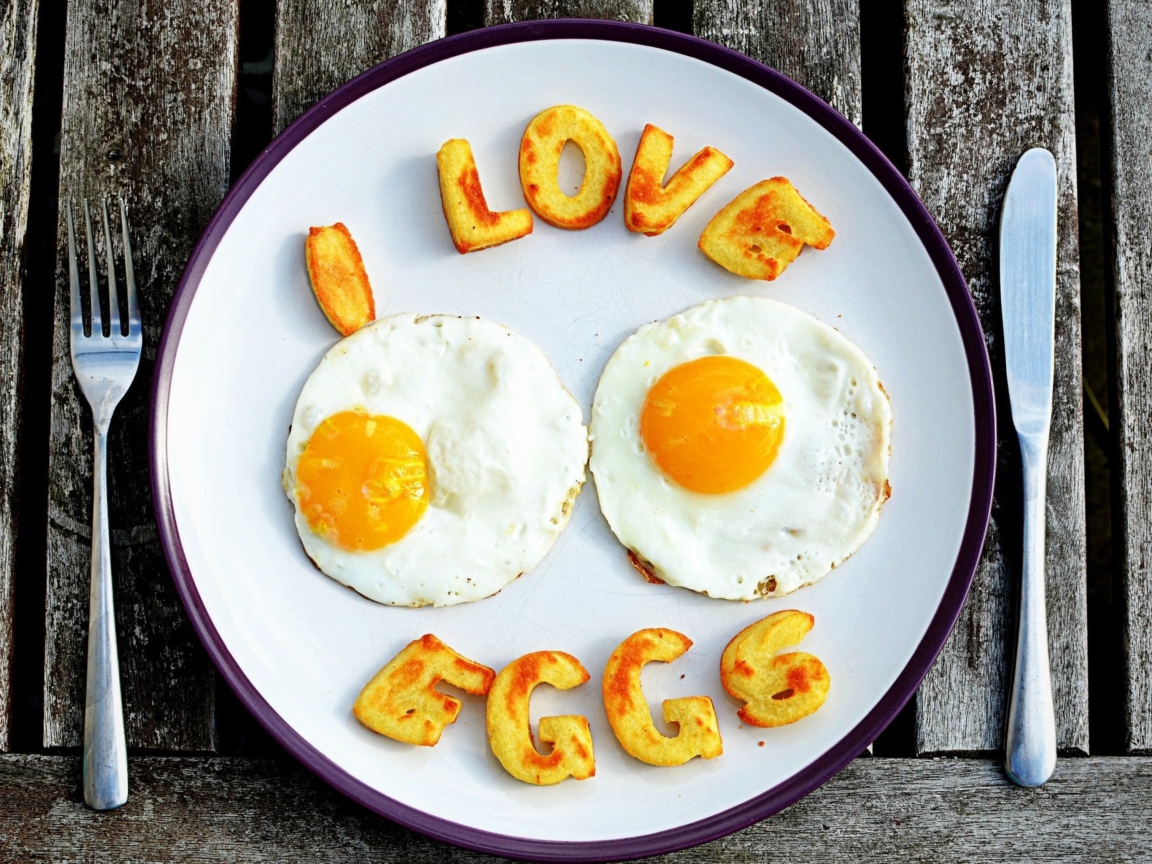 Das I Love Eggs Wallpaper 1152x864