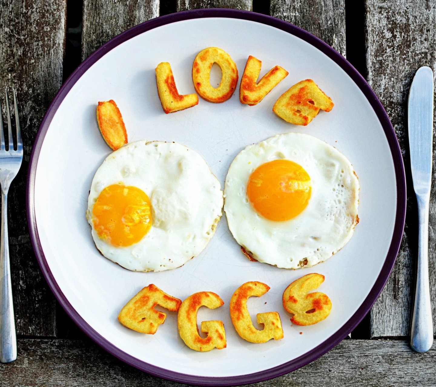 Fondo de pantalla I Love Eggs 1440x1280