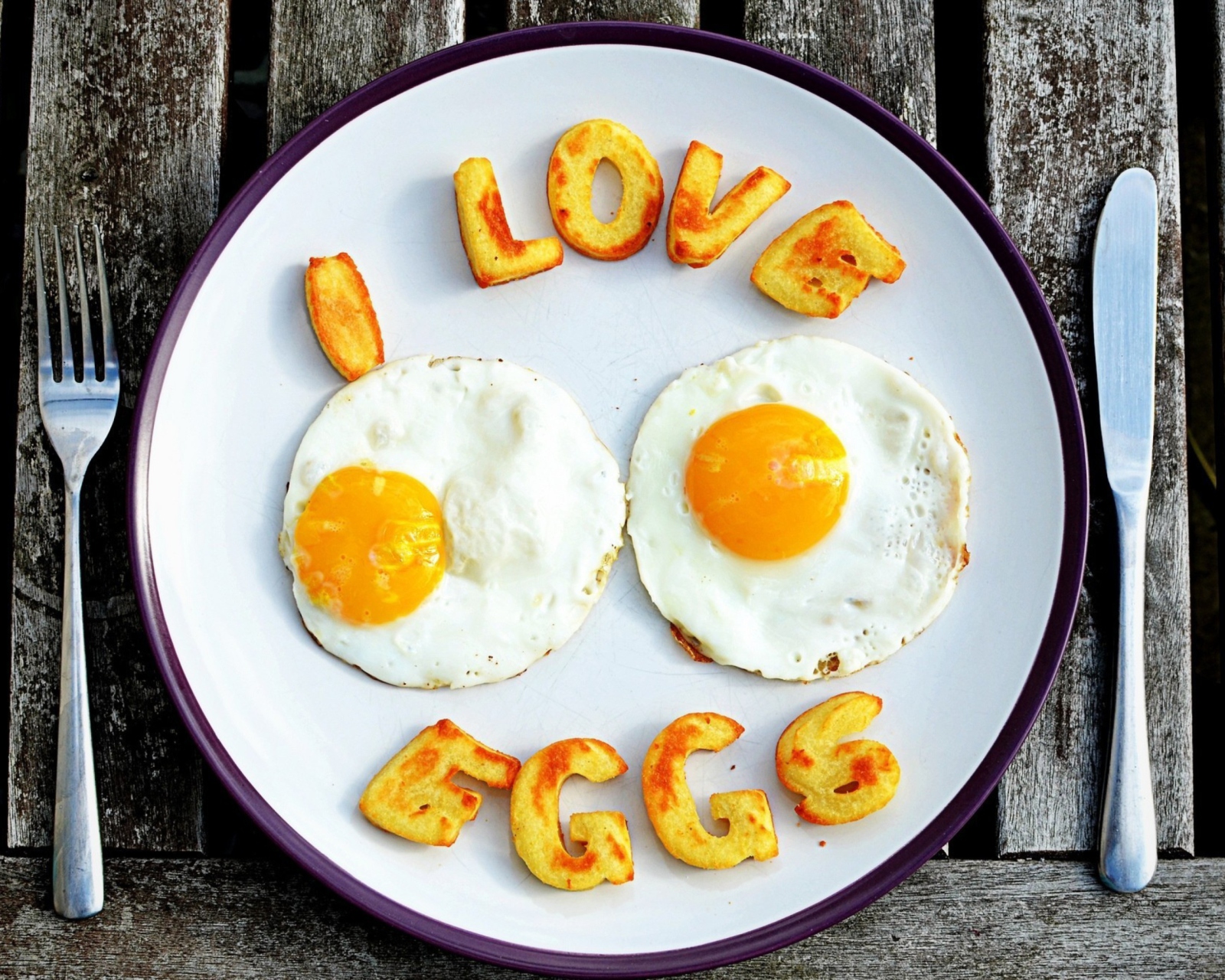 Fondo de pantalla I Love Eggs 1600x1280