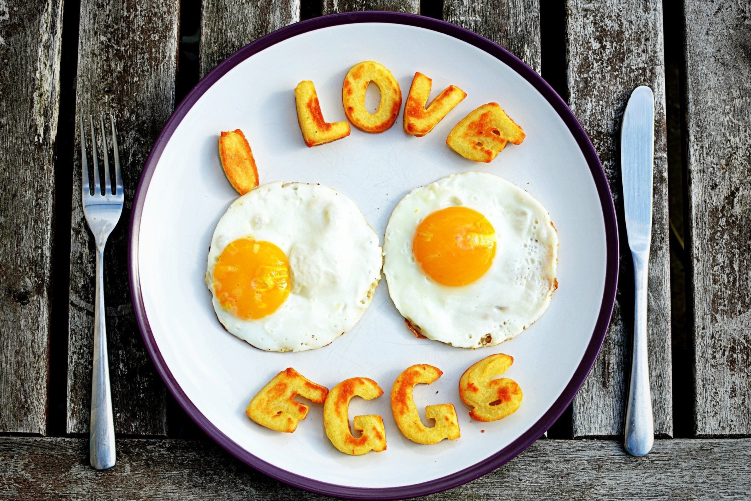 Das I Love Eggs Wallpaper 2880x1920