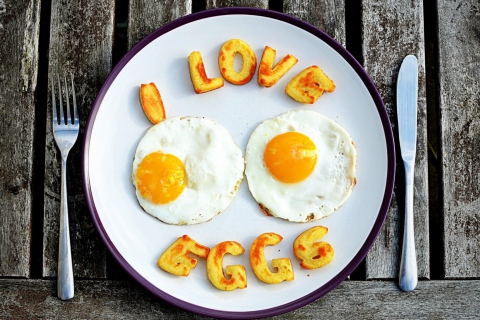 Das I Love Eggs Wallpaper 480x320