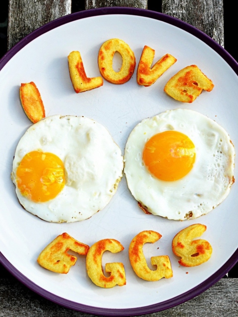 Sfondi I Love Eggs 480x640