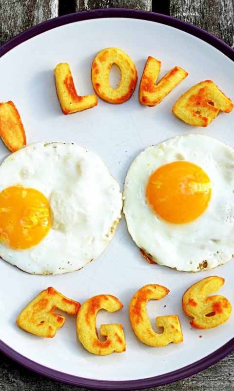 I Love Eggs wallpaper 480x800