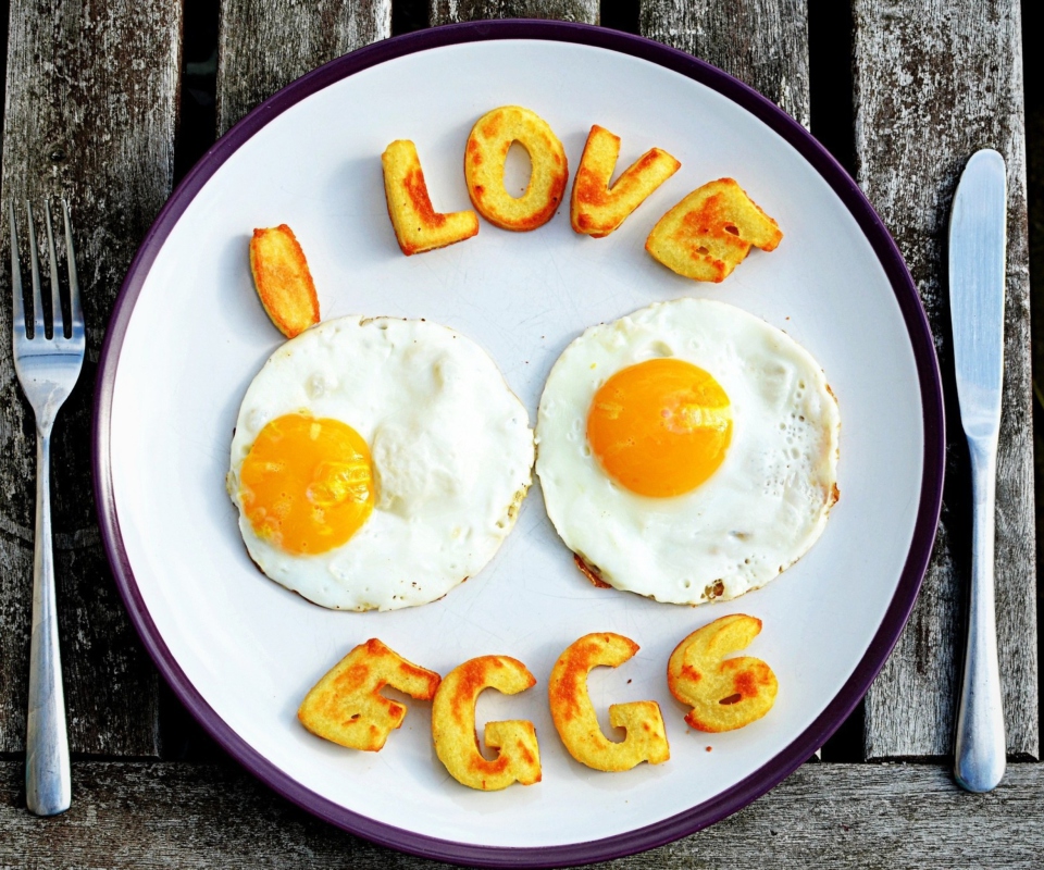 Das I Love Eggs Wallpaper 960x800