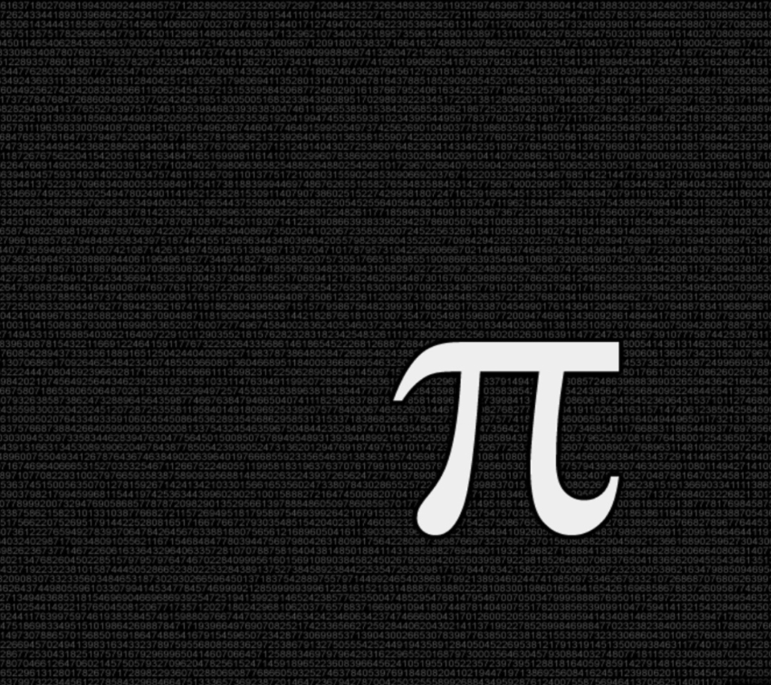 Mathematical constant Pi wallpaper 1080x960