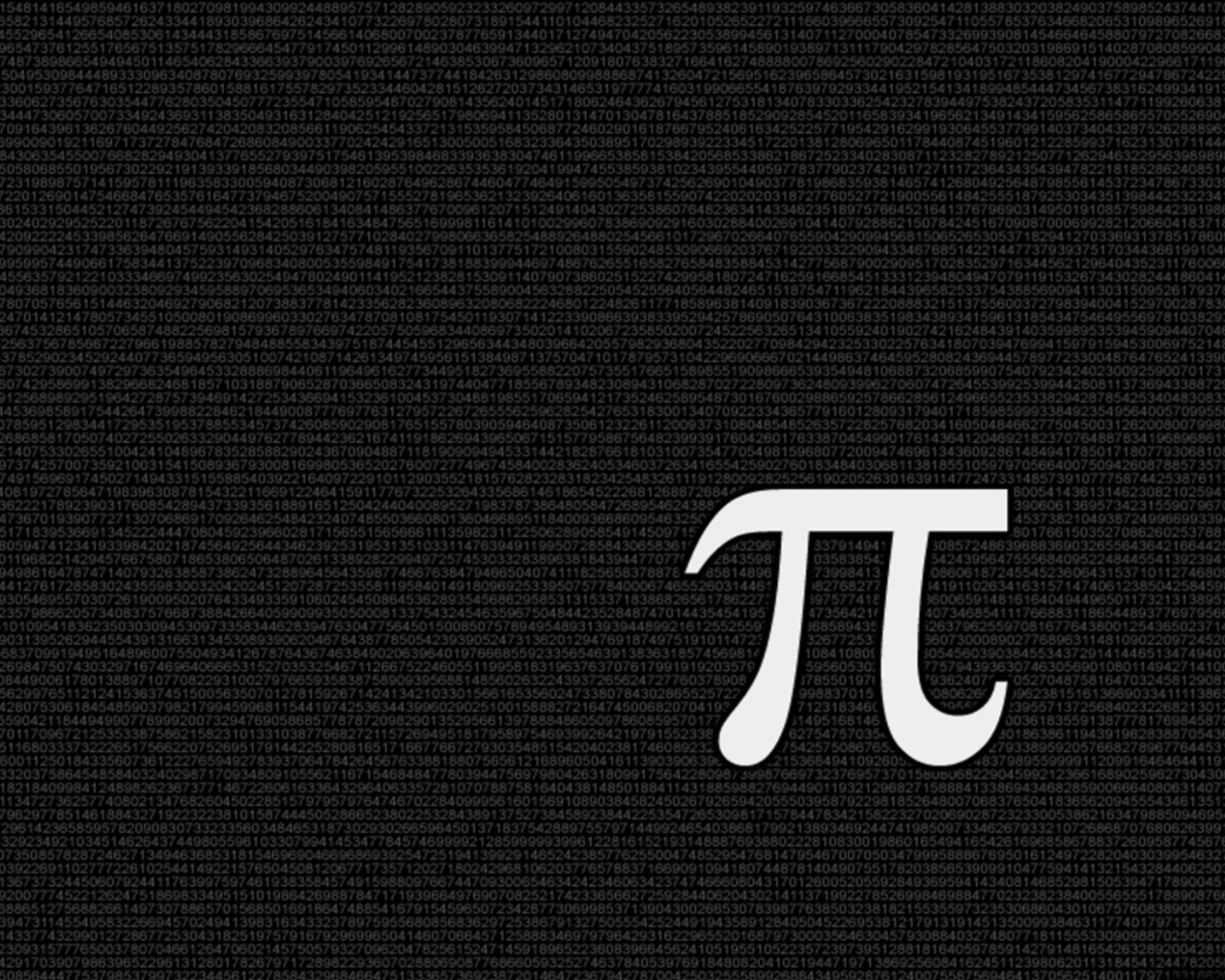 Mathematical constant Pi wallpaper 1280x1024