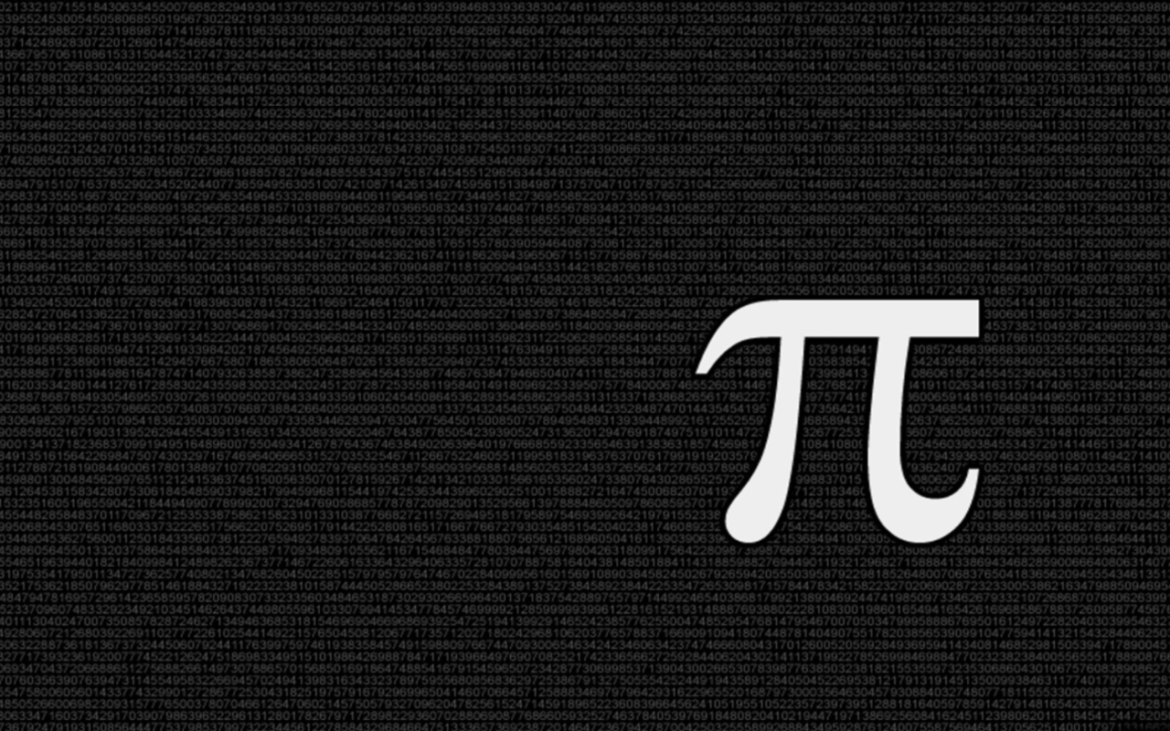 Das Mathematical constant Pi Wallpaper 1280x800