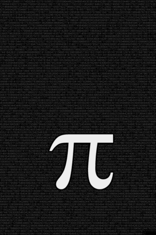 Mathematical constant Pi wallpaper 320x480