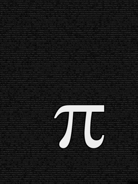 Mathematical constant Pi wallpaper 480x640