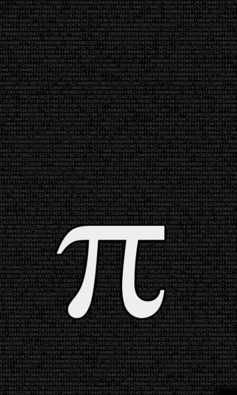 Mathematical constant Pi wallpaper 480x800