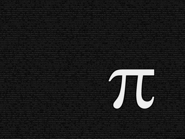 Mathematical constant Pi wallpaper 640x480