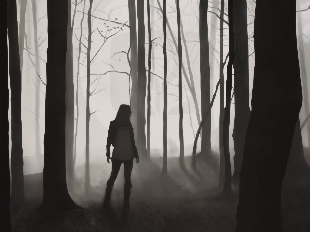 Girl In Forest Drawing screenshot #1 1024x768