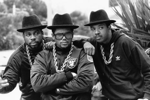 Обои Run DMC, Joseph Simmons and Darryl McDaniels 480x320