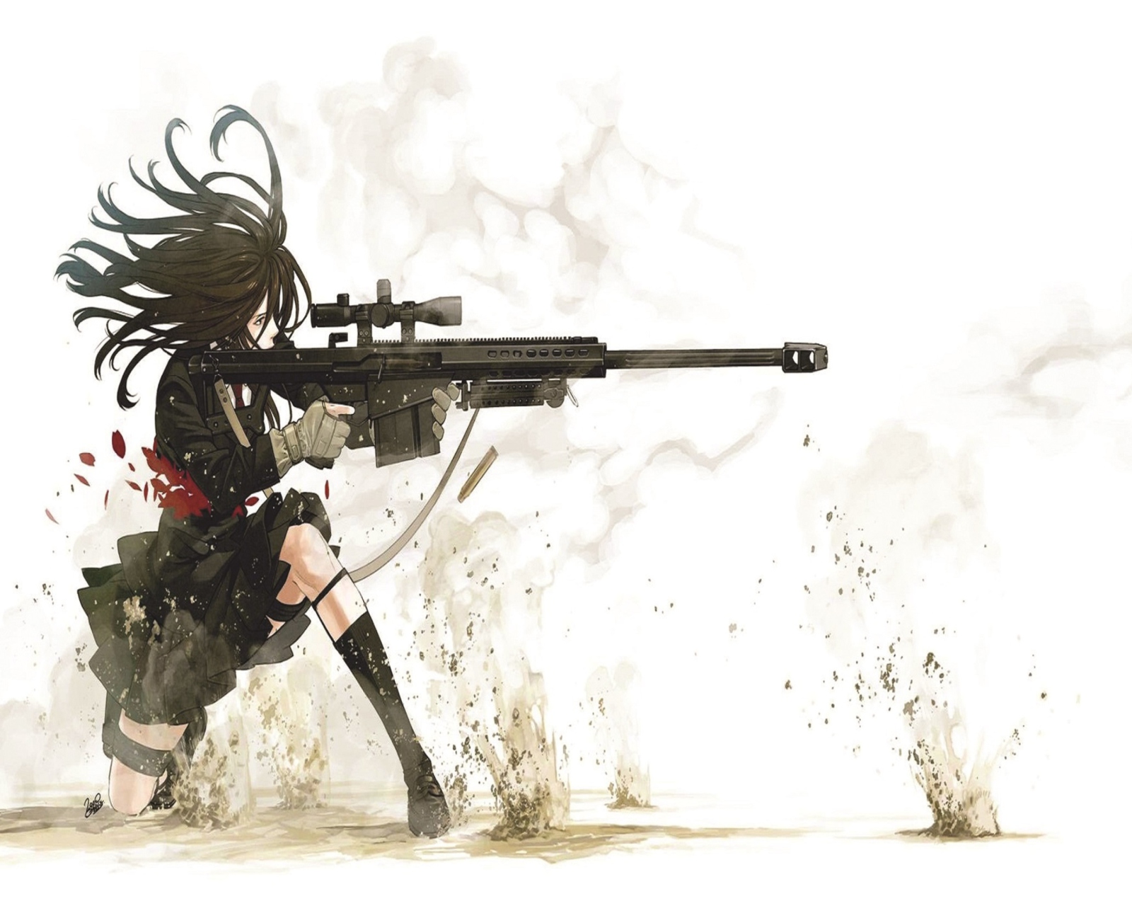 Fondo de pantalla Rifle Anime Sniper 1600x1280