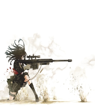 Rifle Anime Sniper papel de parede para celular para iPhone 4S